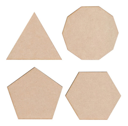 Formitas Formas Madera Triangulo Triangulos Hexagono X50