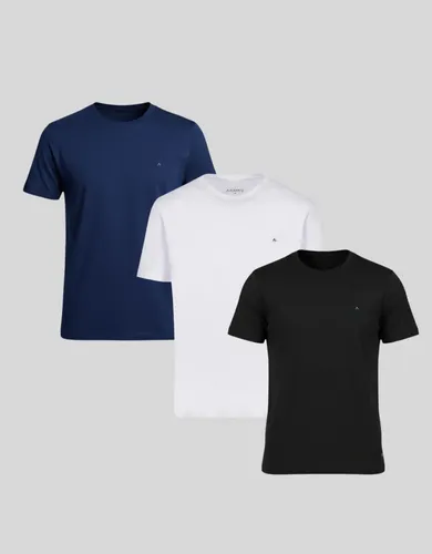 Kit Camisetas 3un Aramis Preta/azul-marinho/branca Algodão Preta/azul-marinho/branca G Masculino