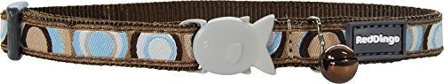 Red Dingo Designer Cat Collar, Circadelic Brown