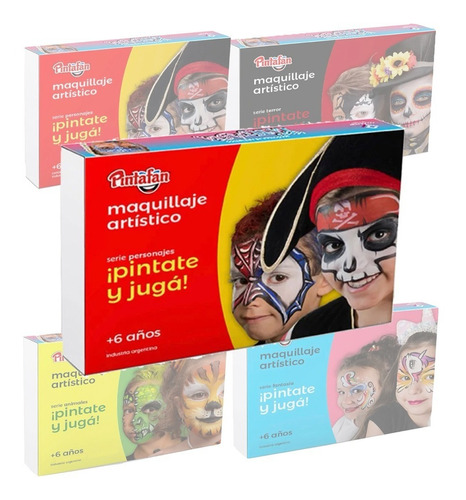 Kit Maquillaje Artistico Pintura Stencil Hipoalergenico Niño