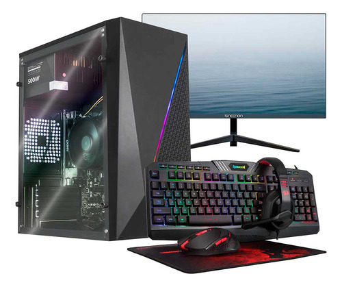 Pc Gamer + Monitor 21 Ryzen 5 5600gt 32gb Ram 1tb Ssd C/wifi