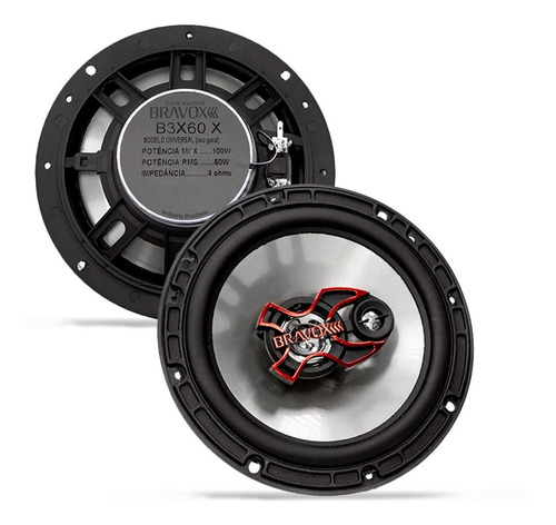 Kit Fácil Bravox 6x9 + 6 Alto Falante 240w Rms Linha X