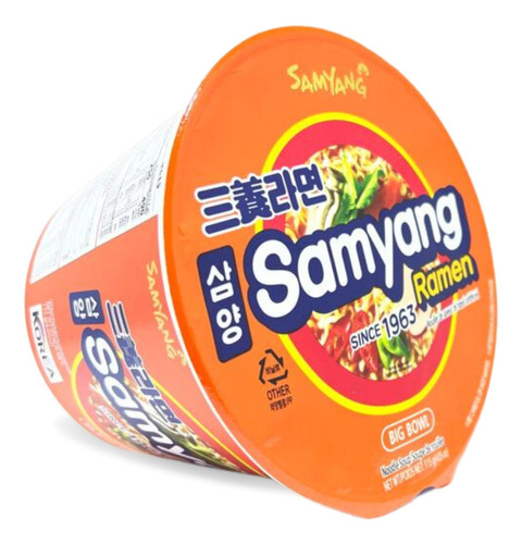 Lamen Coreano Big Bowl Grande Samyang Carne Vegetais Picante