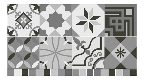 Imagen 3 de 4 de Vinilos Decorativos Azulejos Adhesivos Mosaicos Grey