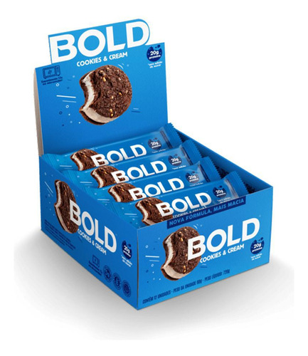 Bold Bar Cookies E Cream Nova Fórmula Cx 12 Un 720g