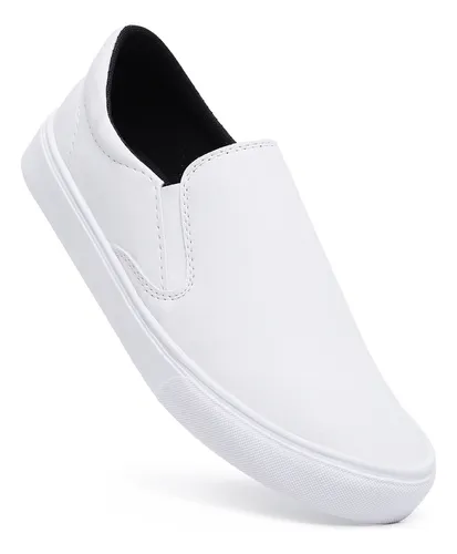 comprar Tênis Sapatênis Branco Slip On Iate Enfermagem Sem Cadarço