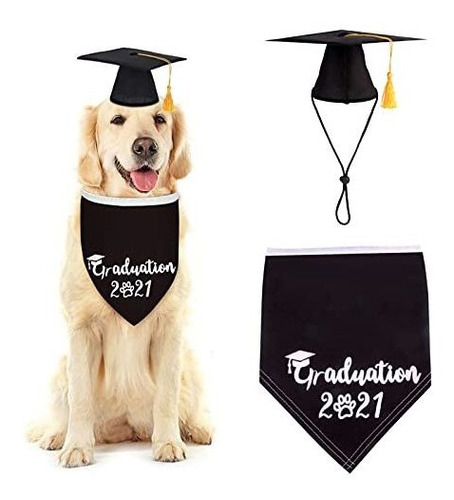 Gorro De Graduación Para Perros Y Bandana 2021, 2 Uds....