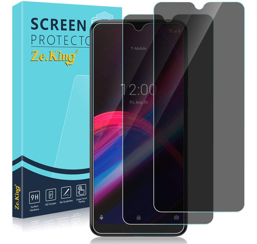 Zeking [3-pack] T-mobile Revvl 4 Plus Privacy Protector 9h