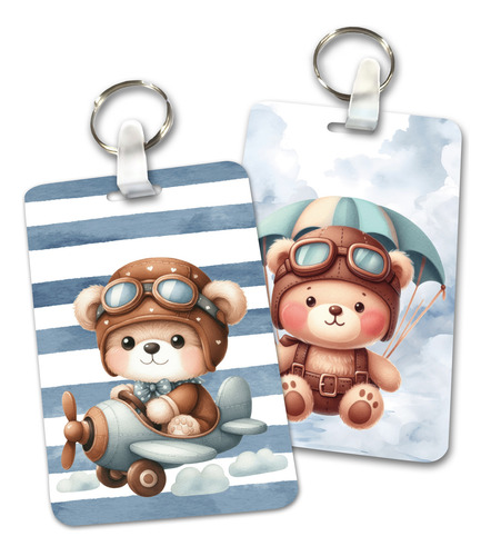 30 Souvenirs Osito Teddy 2 Identificadores De Mochilas