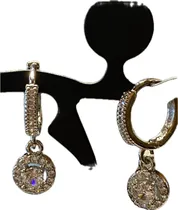 Comprar Luli Caravanas Aros Acero Circonias Colgante Movible Brillan