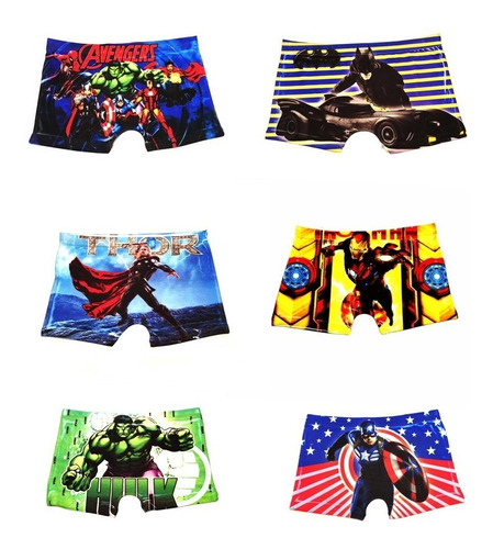 20 Cueca Boxer Infantil Box De Menino Estampada No Atacado