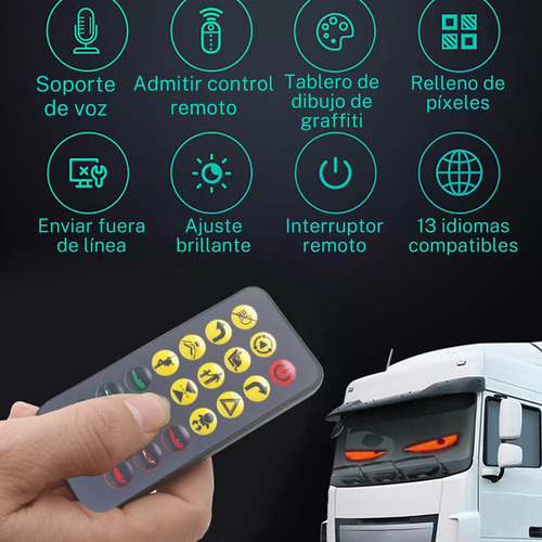 Pantalla Led Con Luz De Ojos De Ángel, 2 Unidades/kit (12 X