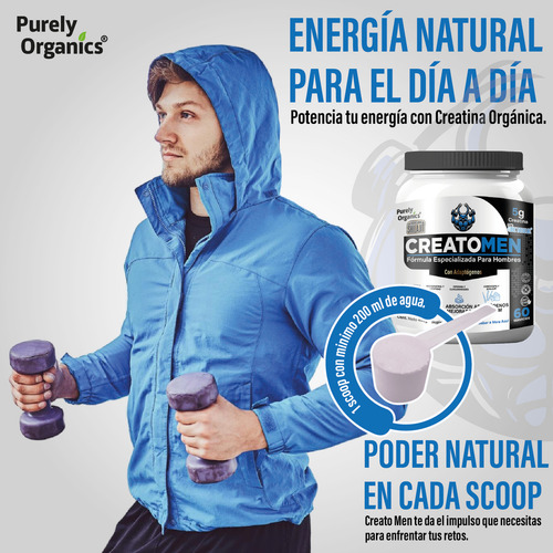 Creatomen Creatina Con Shilajit +promens+ Antiox 60 Serv Sabor Mora Azul