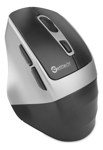 Mouse Ergonómico Getttech 1600dpi Óptico Bluetooth 2.4g Gris