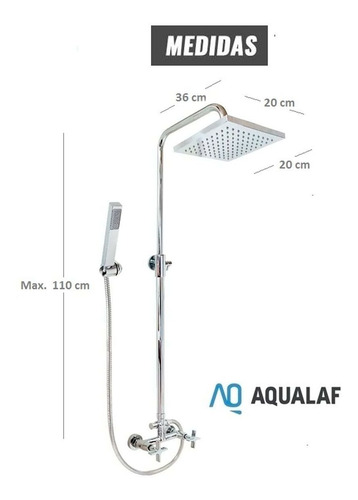 Imagen 3 de 10 de Griferia Ducha Aqualaf 17050 Quillen Columna Exterior P