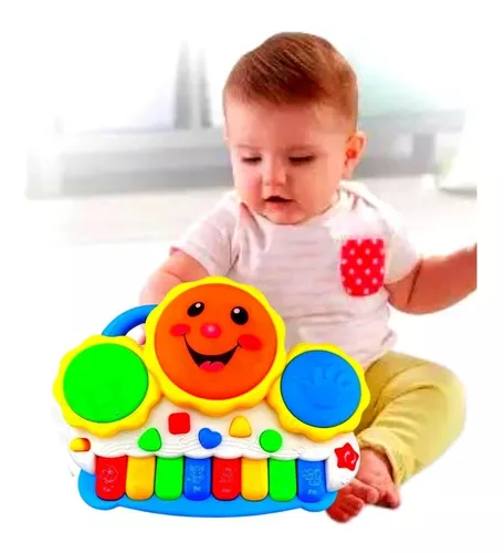 Teclado Piano Musical Infantil Baby Fazendinha Iaiao C/ Luz