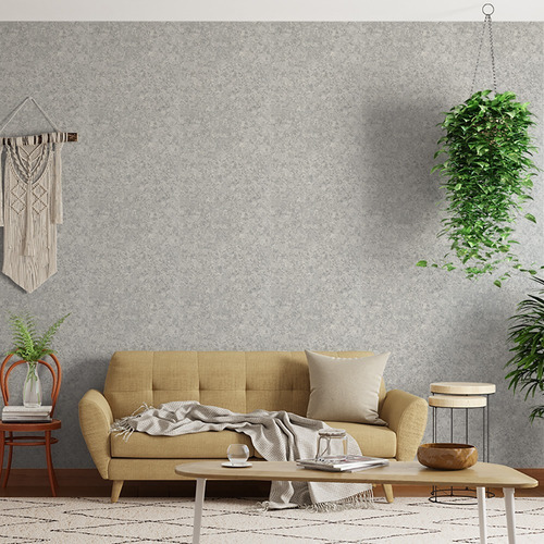 Imagem 4 de 10 de Papel De Parede Cimento Queimado Cinza 9,5mx52cm Begônia
