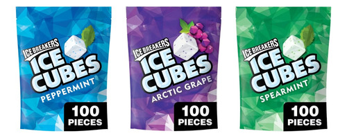 Ice Breakers Ice Cubes Chicles Americanos 3 Sabores