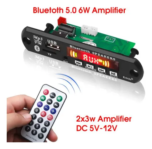 Módulo Audio Bluetooth 5.0 Fm Usb Amplificador 3w 5-12v