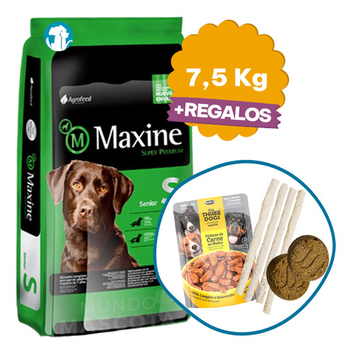 Alimento Perro Adulto Mayor Maxine Dog Senior 7,5 Kg+ Regalo