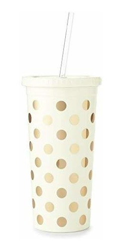 Vaso Térmico Kate Spade 20oz Lunares Oro