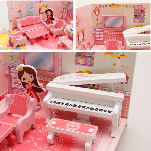 Kit De Casa De Muñecas En Miniatura Con Muebles, Obras De
