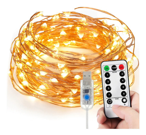 Guía De 60 Luces Led Usb/enchufe Control Remoto Luciernagas