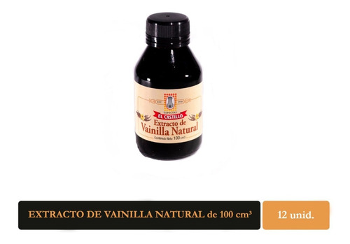 Extracto Natural De Vainilla El Castillo Pack 12 Unid 100cc