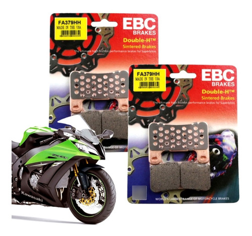 2x Pastilhas Ebc Fa379hh Diant. Kawasaki Z1000 Ninja Z 1000