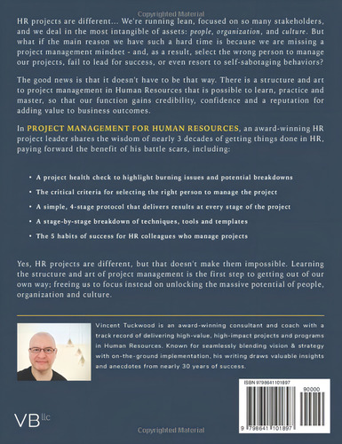 Project Management For Human Resources, De Tuckwood, Vincent. Editorial Independently Published, Tapa Pasta Blanda, Edición 1 En Inglés, 2020