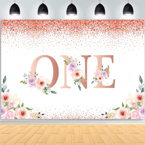 Asoonyum 7x5ft Onederful 1st Birthday Girl Backdrop Zhz7w