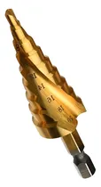 Comprar 01 Broca Escalonada Espiral Acero Hss Recub. En Titanio 4-20