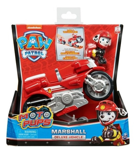 Paw Patrol - Marshall Motopups Vehiculo Y Fig