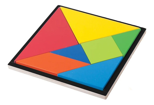 Tangram Madera Rompecabezas Material Didáctico Juego 7 Pzas