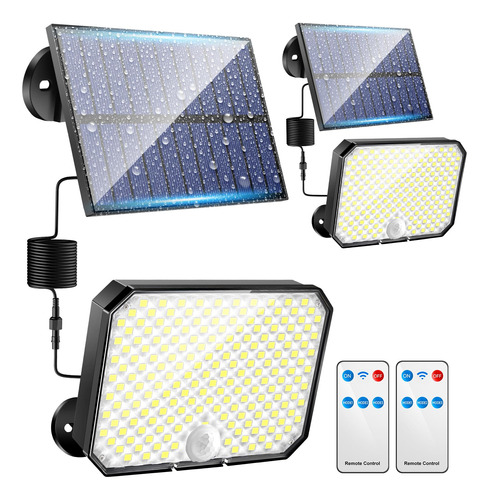 Luces Solares Exteriores 190 Led, 1500 Lm, 3 Modos, Sensor M