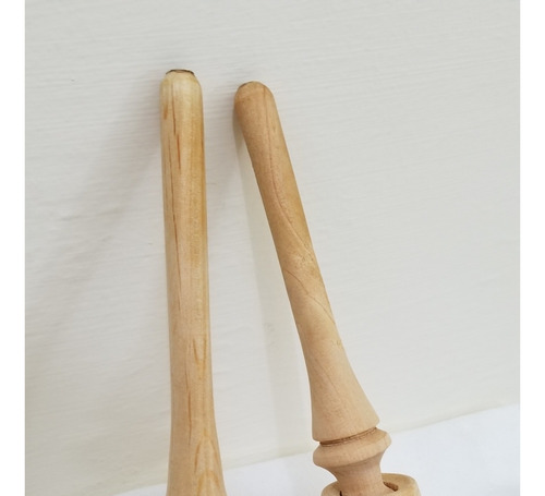 2 Molinillos Madera 100% Artesanal Chico Pino Para Bebidas