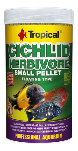 Ração Para Peixe Cichlid Herbivore Small Pellet 360g Tropica