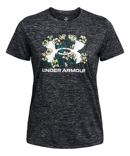 Polera Manga Corta Twst Flower Mujer Negro Under Armour