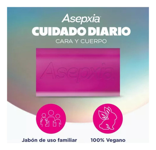 Jabon En Barra Suavizante Cara Y Cuerpo 100 Gr Asepxia