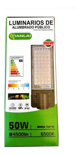 Lampara Alumbrado Publico Led 50w Suburbana Luz Blanca Ip65