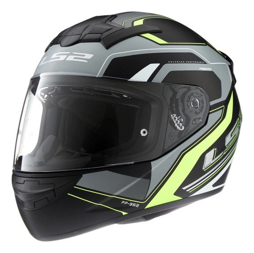 Casco Moto Ls2 352 Rookie Dynamic Gris Amarillo Mg Bikes