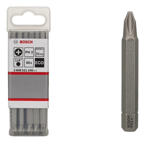 Puntas Ph2 X 2 Pulg Paquete 60 Piezas Bosch 2608521246