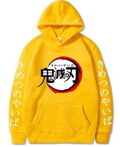 Imagen 4 de 5 de Demon Slayer Casual Manga Larga Anime Sudadera Con Capucha S