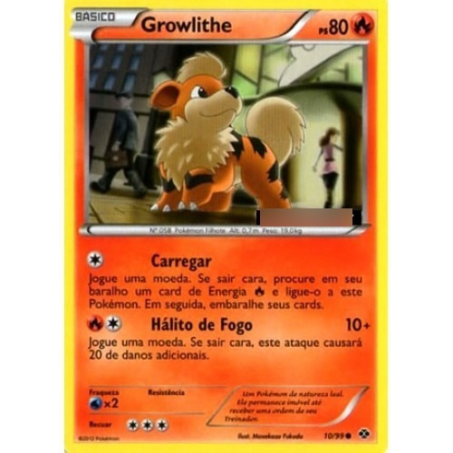 2x Growlithe Pokémon Fogo Comum - 10/99 - Pokemon Card Game
