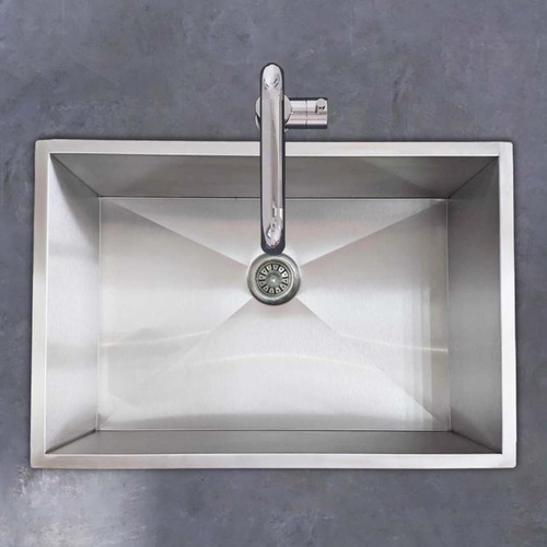 Pia Goumert Inox 70x40 P/embutir C/valvula Cor Prateado