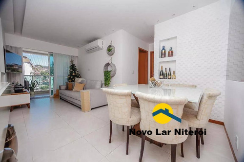 Imagem 11 de 15 de Excelente Apartamento Todo Montado Com Varanda Gourmet Em Icaraí. - 322