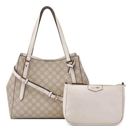 Bolsa Tote Para Mujer Nine West Taupe Multicolor Ngc556624