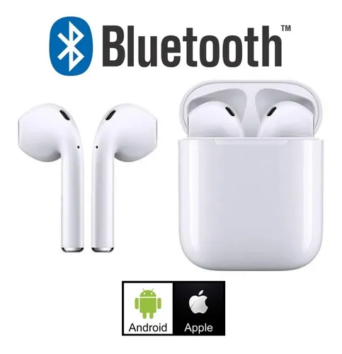 Auriculares Bluetooth I12 Touch Tws 5.0 versión inalámbrica color blanco luz LED