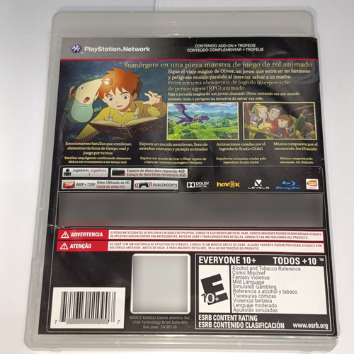Nino Kuni Wrath Of The White With Ps3 (Reacondicionado)
