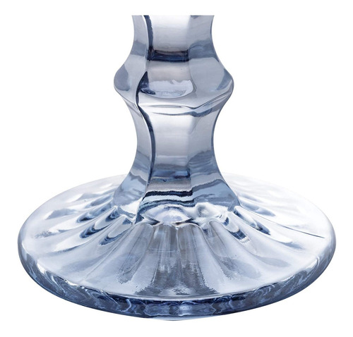 Imagem 3 de 4 de Jogo 6 Taças De Vidro Diamond Azul Metalizado 325ml - Lyor